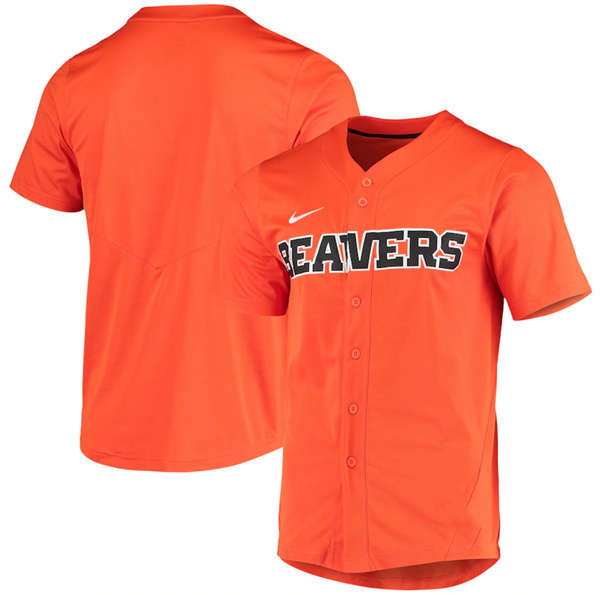 Youth Oregon State Beavers Orange Vapor Untouchable Elite Replica Full-Button Stitched Baseball Jersey